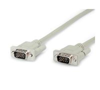 ROLINE Câble VGA (D-Sub) HD15 Mâle - HD15 Mâle 1.8m, Blindage Magnétique, Gris, Connecteurs Moulés, Vis de Fixation