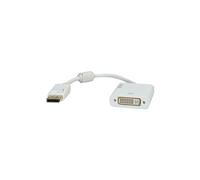 Roline - Carte d'écran - liaison double - DisplayPort (M) pour DVI-D (F) - 15 cm - passif, support 4K - blanc