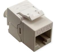 ROLINE Cat.6A (Class EA) Keystone, non blindé, sans outil, SLIM, extra court, blanc