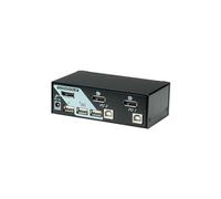 ROLINE - Commutateur écran-clavier-souris/USB - 2 x KVM / USB - 1 utilisateur local - de bureau Noir G