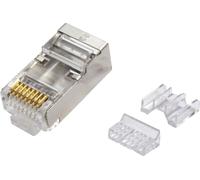 ROLINE Connecteur modulaire blindé Cat.6A (Classe EA), pour fil massif/toron, 10 pces