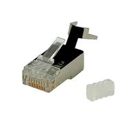 ROLINE Connecteur modulaire / Plug pour les connexions de câbles réseau | connecteur Cat 6 RJ45 blindé | 10 pièces transparentes