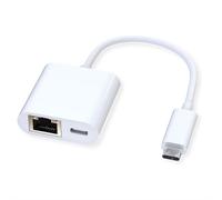 ROLINE Convertisseur USB 3.2 Gen 2 Type C vers Gigabit Ethernet + 1x port PD, 100W