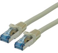 ROLINE Cordon LAN Cat 6A - Component Level - Câble réseau S/FTP Ethernet avec connecteur RJ45 - gris 0,3 m