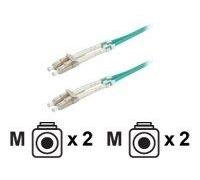 Roline - Cordon de raccordement - LC multi-mode (M) pour LC multi-mode (M) - 3 m - fibre optique - 50 / 125 microns - OM3 - turquoise