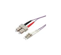 Roline - Cordon de raccordement - LC multi-mode (M) pour SC multi-mode (M) - 5 m - fibre optique - duplex - 50 / 125 microns - OM4 - violet