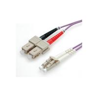Roline - Cordon de raccordement - LC multi-mode (M) pour SC multi-mode (M) - 50 cm - 0.5 m - fibre optique - duplex - 50 / 125 microns - OM4 - violet