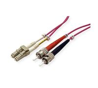 Roline - Cordon de raccordement - LC multi-mode (M) pour ST multi-mode (M) - 3 m - 3 m - fibre optique - duplex - 50 / 125 microns - OM4 - violet