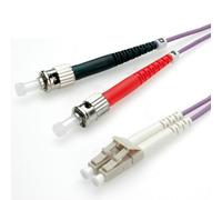 Roline - Cordon de raccordement - LC multi-mode (M) pour ST multi-mode (M) - 5 m - 5 m - fibre optique - duplex - 50 / 125 microns - OM4 - violet