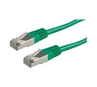 Roline - Cordon de raccordement - RJ-45 (M) pour RJ-45 (M) - 1 m - SF/UTP - CAT 5e - moulé - vert