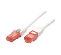 Roline - Cordon de raccordement - RJ-45 (M) pour RJ-45 (M) - 1 m - UTP - CAT 6 - sans halogène, moulé, bloqué - blanc