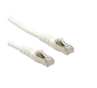 ROLINE Cordon LAN Cat 6A - Component Level - Câble réseau S/FTP Ethernet avec connecteur RJ45 - blanc 10 m