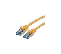 ROLINE Cordon LAN Cat 6A - Component Level - Câble réseau S/FTP Ethernet avec connecteur RJ45 - jaune 10 m