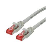 Roline - Cordon de raccordement - RJ-45 (M) pour RJ-45 (M) - 10 m - SFTP, PiMF - CAT 6 - sans halogène, moulé, bloqué - gris