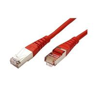 Roline - Cordon de raccordement - RJ-45 (M) pour RJ-45 (M) - 3 m - SF/UTP - CAT 5e - moulé - rouge