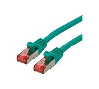Roline - Cordon de raccordement - RJ-45 (M) pour RJ-45 (M) - 3 m - SFTP, PiMF - CAT 6 - sans halogène, moulé, bloqué - vert