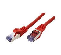 ROLINE Cordon LAN Cat 6A - Component Level - Câble réseau S/FTP Ethernet avec connecteur RJ45 - rouge 0,3 m