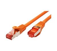 ROLINE Cordon LAN Cat 6 - Component Level - Câble réseau S/FTP Ethernet avec connecteur RJ45 - orange 0,5 m