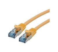 Roline - Cordon de raccordement - RJ-45 (M) pour RJ-45 (M) - 7.5 m - SFTP - CAT 6a - jaune
