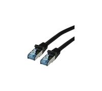 ROLINE Cordon LAN Cat 6A - Component Level - Câble réseau S/FTP Ethernet avec connecteur RJ45 - noir 7,5 m