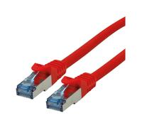 Roline - Cordon de raccordement - RJ-45 (M) pour RJ-45 (M) - 7.5 m - SFTP - CAT 6a - rouge