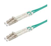 ROLINE Cordon fibre optique LC/LC | câble FO | câble patch OM3 Duplex anti-halogène Low Loss | turquoise 3 m