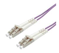 ROLINE Cordon fibre optique LC/LC | câble FO | câble patch OM4 Duplex en violet | 5 m