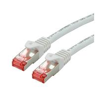 ROLINE Cordon LAN Cat 6 - Component Level - Câble réseau S/FTP Ethernet avec connecteur RJ45 - blanc 3 m