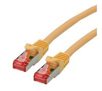 Roline - Cordon de raccordement - RJ-45 (M) pour RJ-45 (M) - 30 cm - SFTP, PiMF - CAT 6 - sans halogène, moulé, bloqué - jaune