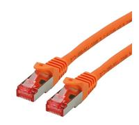 ROLINE Cordon LAN Cat 6 - Component Level - Câble réseau S/FTP Ethernet avec connecteur RJ45 - orange 0,5 m