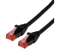 Roline - Cordon de raccordement - RJ-45 (M) pour RJ-45 (M) - 50 cm - UTP - CAT 6 - sans halogène, moulé, bloqué - noir