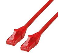 ROLINE Cordon de raccordement Kat.6 UTP, niveau composant, LSOH, rot, 0.5 m