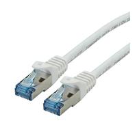 ROLINE Cordon LAN Cat 6A - Component Level - Câble réseau S/FTP Ethernet avec connecteur RJ45 - blanc 10 m