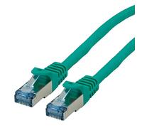 ROLINE Cordon LAN Cat 6A - Component Level - Câble réseau S/FTP Ethernet avec connecteur RJ45 - vert 3 m