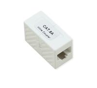 ROLINE Coupleur RJ45 Cat6A UTP Mini Inline Connecteur réseau Câble LAN Coupleur Compact Adaptateur Ethernet RJ45 Femelle vers Femelle 1:1 Rallonge de câble Patch Blanc