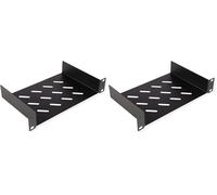 ROLINE Étagère 10 Pouces 1U, 150 T Noir (Lot de 2)