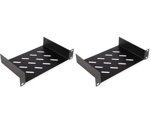ROLINE Étagère 10 Pouces 1U, 150 T Noir (Lot de 2)