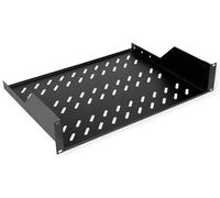 ROLINE Étagère 19 Pouces 2 U 350 T, capacité de Charge 25 kg, Noire