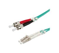 Roline Fibre Optic Jumper Cable - Câble réseau - LC multi-mode (M) pour ST multi-mode (M) - 10 m - fibre optique - 50 / 125 microns - OM3 - turquoise