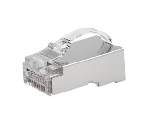ROLINE Fiche RJ45, blindée, Cat.6/6A EA), Passage Simple, pour Fils rigides/toronnés, Lot de 10