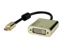 ROLINE GOLD Adaptateur Mini DisplayPort-DVI avec câble Mini-DP M - DVI F 0,10 m G