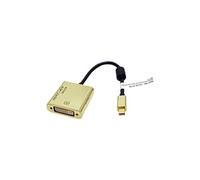 Roline Gold - Adaptateur vidéo - liaison double - Mini DisplayPort (M) pour DVI-I (F) - DisplayPort 1.2 - 10 cm - support 4K, actif - noir, or