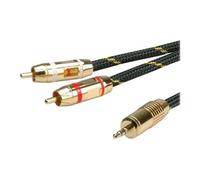 Roline Gold - Câble audio - mini-phone stereo 3.5 mm mâle pour RCA mâle - 2.5 m