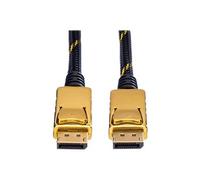 Roline Gold - Câble DisplayPort - DisplayPort (M) pour DisplayPort (M) - 7.5 m - noir, or