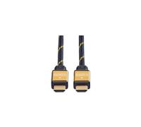 Roline Gold - Câble HDMI avec Ethernet - HDMI mâle pour HDMI mâle - 1.5 m - double blindage - noir, or - support 4K