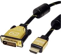 ROLINE GOLD Câble pour écran DVI (24+1) - HDMI, M/M, 10 m
