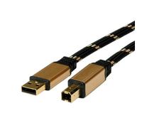 Roline Câble USB GOLD USB 2.0 Type A-B 4,5 m