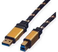 ROLINE GOLD Câble USB 3.2 Gen 1, Type A-B, 0.8 m