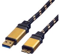 ROLINE Câble GOLD USB 3.2 Gen 1, USB A - Micro B, ST/ST, 2 m