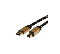 Roline gold câble usb2.0 a-b m m 4,5m retail en blister 11.02.8805
